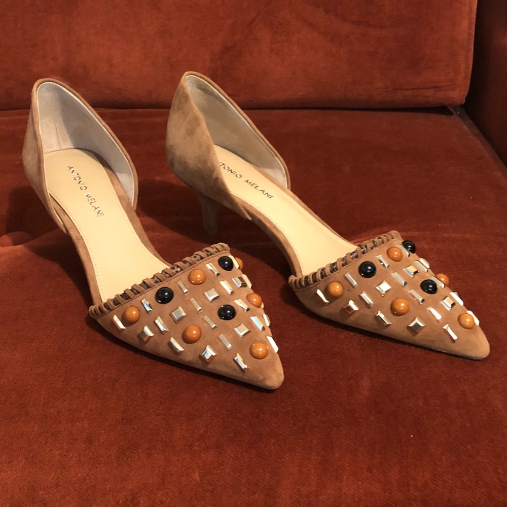 ANTONIO MELANI pointed studded pumps